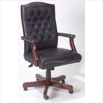 Boss office products italian leather chair burgundy
