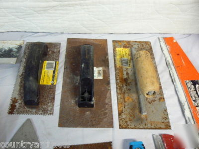 29 piece lot masonry+concrete+cement+drywall tools 