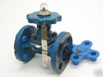 Itt dia-flo diaphragm valve fda grade glass lined, 1/2