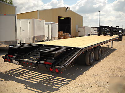 32' (27' + 5') tandem dual equipment gooseneck trailer 