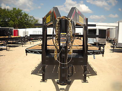 32' (27' + 5') tandem dual equipment gooseneck trailer 