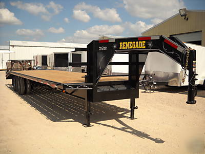 32' (27' + 5') tandem dual equipment gooseneck trailer 