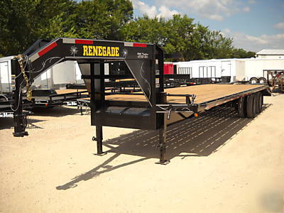 32' (27' + 5') tandem dual equipment gooseneck trailer 