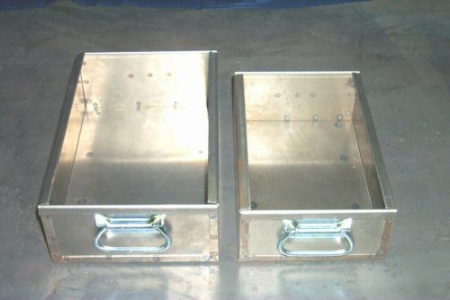 In qty custom x-large steel tote boxes - stackable