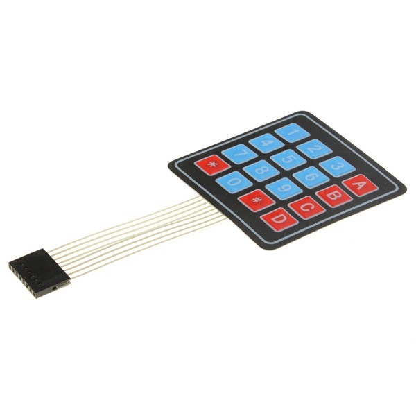 New 16 key membrane switch keypad 8 pin 35V 88MM 