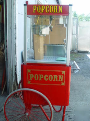 Paragon tp-6 popcorn machine with matching cart