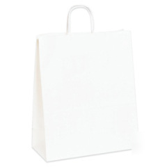 Shoplet select white paper shopping bags 13 x 6 x 15 3