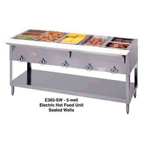 Duke E305SW hot food table, 5 well, 72 3/8