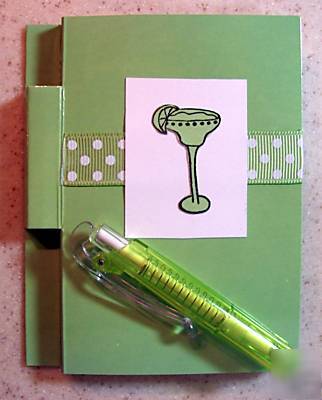 Margarita mini notepad notebook memo pad purse size