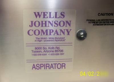 Medical equipment wells johnson aspirator liposuccion