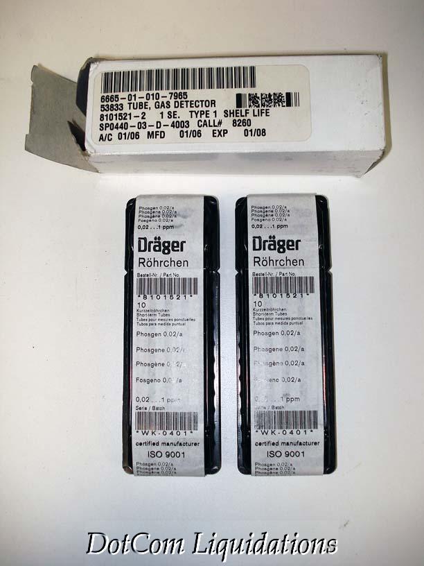 New 20 drÃ¤ger phosgene chemical testing tubes 0.02/a * *