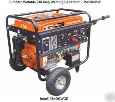 Portable 4KW gas welder generator arc 210 amp 4000 watt