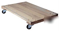 Solid deck hardwood dollies- cubierta de madera sÃ³lida