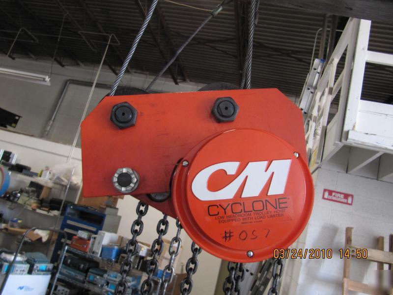 5 ton cm cyclone chain hoist & trolley chain fall