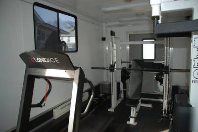 8' x 18' trailer and excercise equipment