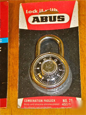 New 3 locks combo & pad + 6 foot security cable abus ib