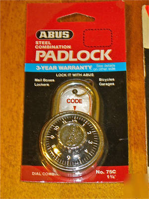 New 3 locks combo & pad + 6 foot security cable abus ib