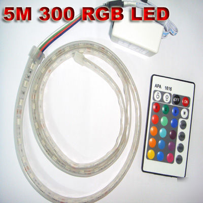 500CM 300-5050 smd waterproof rgb flash led strip 5M