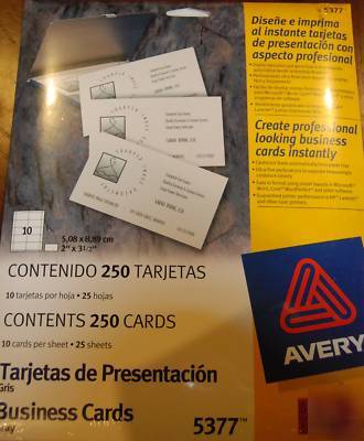 Avery 5377 gray business cards 2