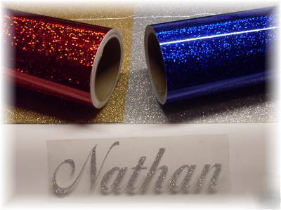 Iron on glitter vinyl 3 feet 3 colors cricut expression