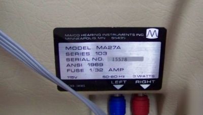 Maico MA27 portable audiometer ma-27 hearing tester
