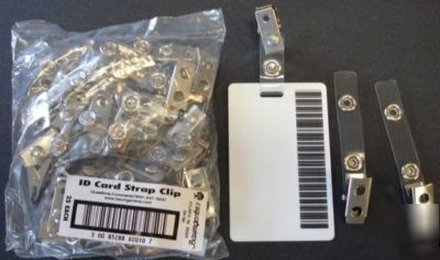 New lot of 500 strap with metal clip for id / badges 