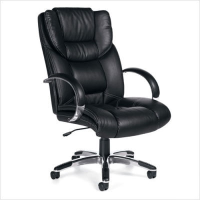 Offices to go soft black leather executive chair