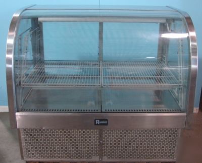 Randell 4' curved glass refrigerated display case