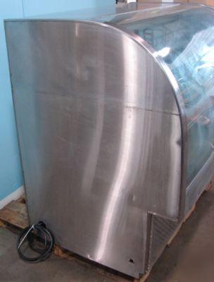Randell 4' curved glass refrigerated display case