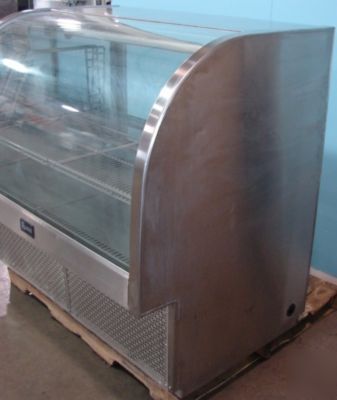 Randell 4' curved glass refrigerated display case