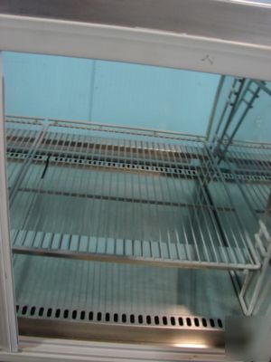 Randell 4' curved glass refrigerated display case