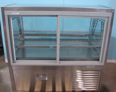 Randell 4' curved glass refrigerated display case