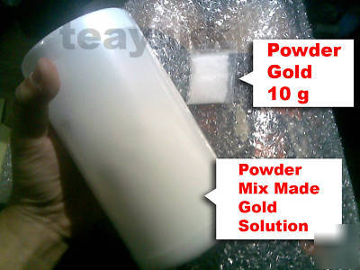 Set mix for liquid gold electro plating 24KT at 10000CC