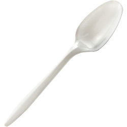 WhiteÂ plastic spoons - case of 1000Â -Â Â ice cream
