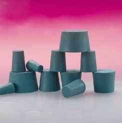 Plasticoid green neoprene stoppers, solid 0--: 0--M350