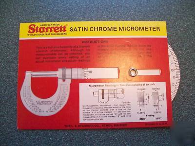 Starrett micrometer 