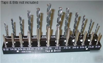 Tap and tapdrill handy storage rack set, by colletizer