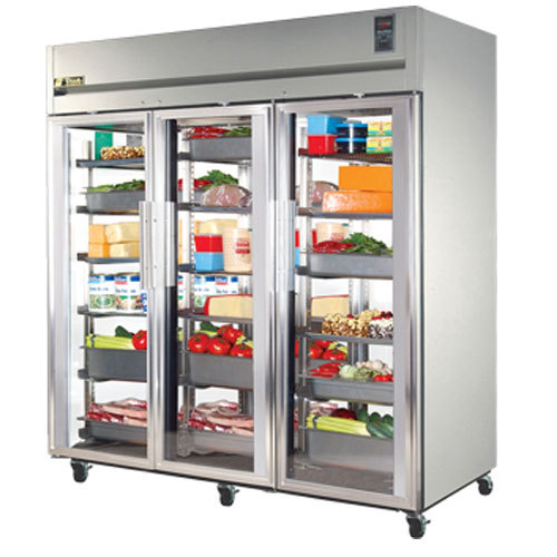 True TG3R-3G reach-in refrigerator, 3 glass doors, 76 1