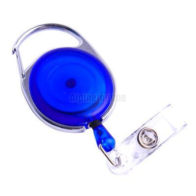 Blue retractable badge id card holder reel