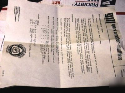 Gill spark arrestor-muffler 4-6CV26 usda forest approve