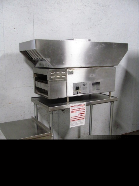 Holman MM14 conveyor oven w/ stand & hood