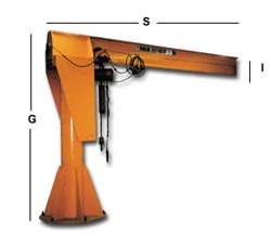 Jib crane, H351-4-1012, 2-ton, 10'w, 13'h, 12'l