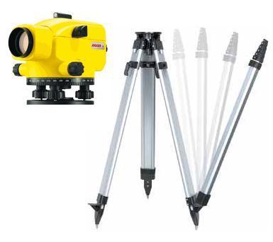 Leica jogger 24X auto level w/ tripod & 3.9M rod