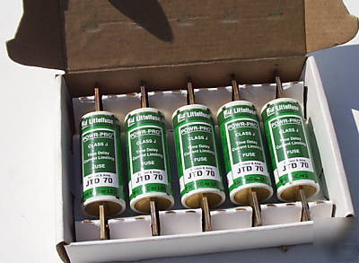 Lot of 5 JTD70 littlefuse 70 amp 600 volt fuses 