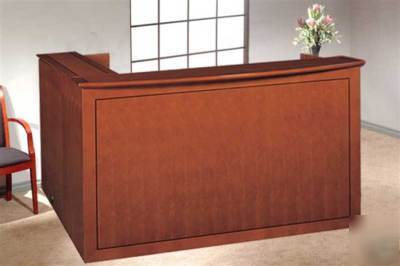 New 4 pcs l-shape reception office desk - #emerald-R1