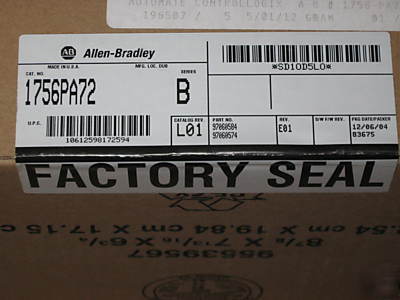 Nib allen-bradley power supply 1756PA72 factory seal fs