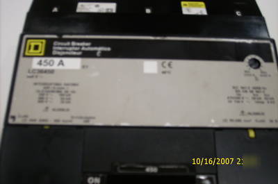 Square d 450AMP i line breaker LC36450