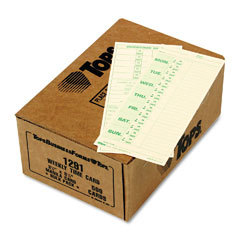 Time cards, weekly, two sided, 3.5 X8.5 , manila, 500/b