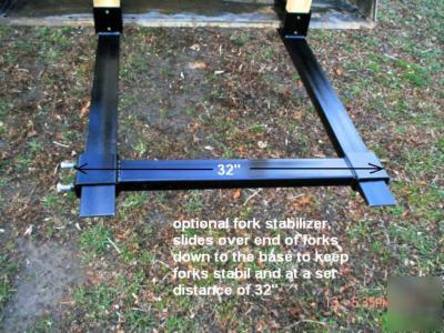 Tractor forks bucket forks stabilizer bar fork spreader