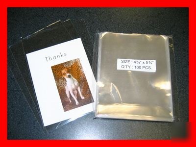 1000 4-5/8 X5-3/4 (A2+)card cello/poly bags sleeves (o)